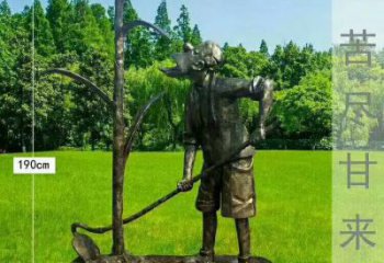 公園農(nóng)耕銅雕廠家 街頭農(nóng)活人物銅雕