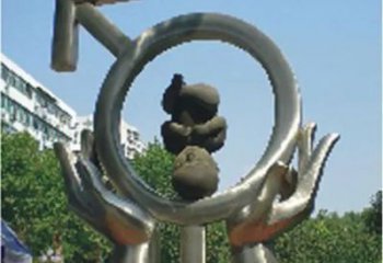 城市親情銅雕廠家 黃銅母愛銅雕