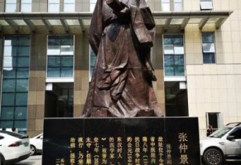 青銅中醫(yī)銅雕制作廠家 公園張仲景銅雕