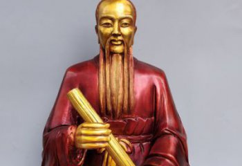 園林中醫(yī)銅雕制作廠家 青銅張仲景銅雕