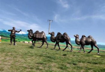 園林絲綢之路銅雕廠家 青銅銅雕