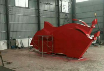 青銅黨建銅雕制作廠家 公園紅旗銅雕制作廠