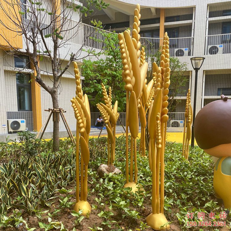 谷穗銅雕廠家  農(nóng)耕主題銅雕