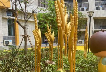 谷穗銅雕廠家  農(nóng)耕主題銅雕
