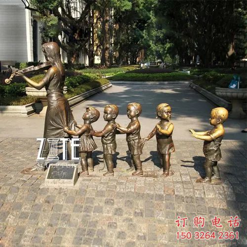 嬰兒銅雕 公園小孩銅雕廠家 青銅材質人物