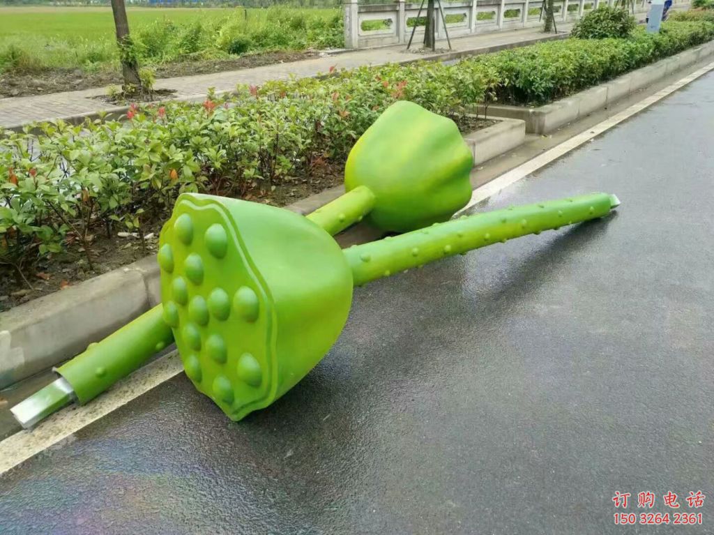 彩繪仿真蓮藕銅雕廠家  現(xiàn)代創(chuàng)意雕塑擺件