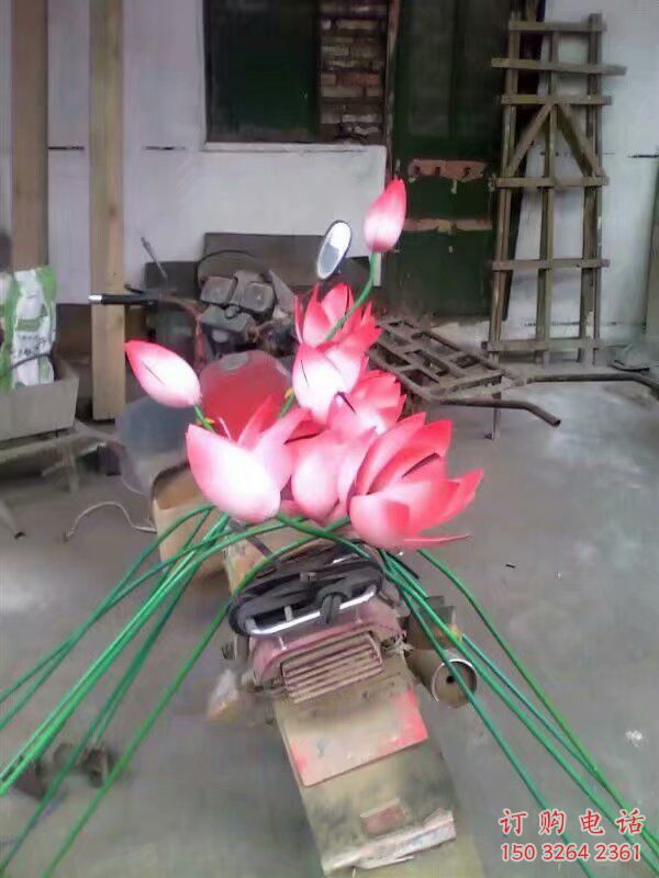荷花彩繪銅雕廠家 彩繪景觀花銅雕加工廠