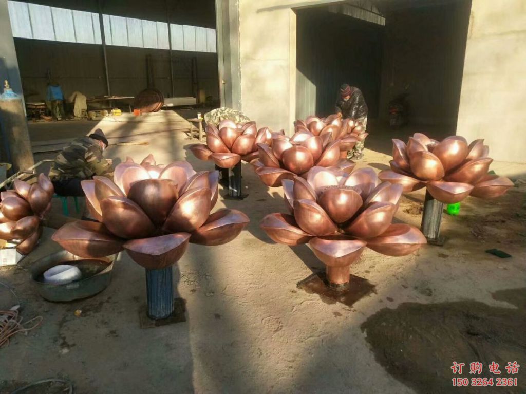 蓮花銅雕廠家 鑄銅仿真銅雕加工定制