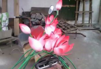荷花彩繪銅雕廠家 彩繪景觀花銅雕加工廠