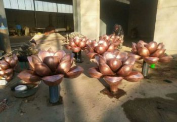 蓮花銅雕廠家 鑄銅仿真銅雕加工定制