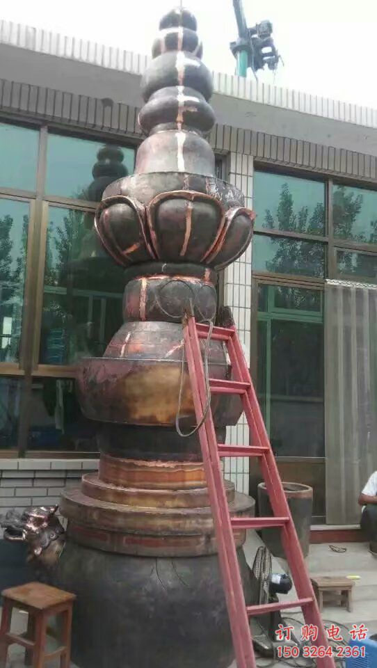 銅塔雕塑廠家，寺廟景觀銅雕塑生產制作