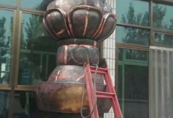 銅塔雕塑廠家，寺廟景觀銅雕塑生產(chǎn)制作