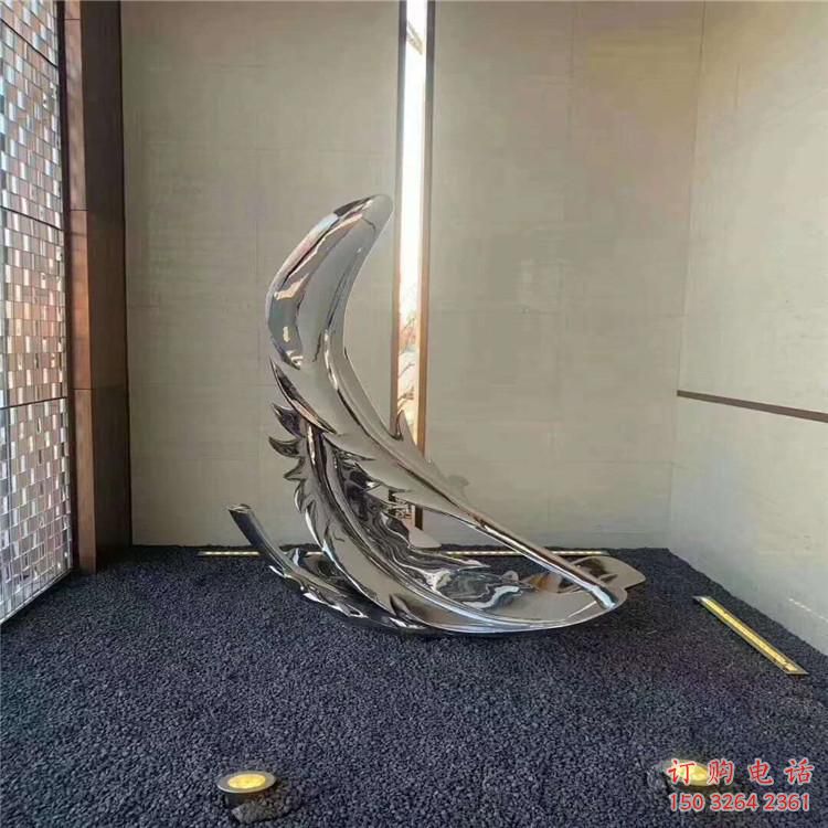 現(xiàn)代店門口羽毛雕塑 創(chuàng)意烤漆雕塑 仿真雕塑擺件制作