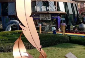 承接廣場羽毛雕塑 公園仿真雕塑 抽象擺件雕塑加工