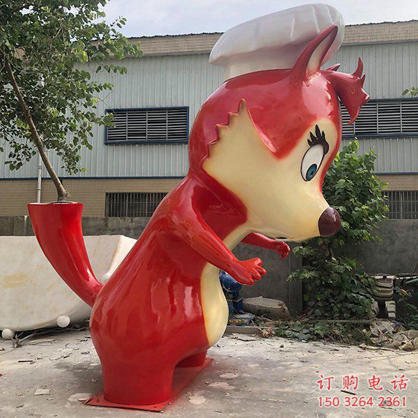 常用仿真狐貍雕塑 店門口園林雕塑 動物小品雕塑