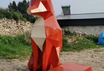 提供廣場狐貍雕塑 公園仿真雕塑 抽象主題擺件