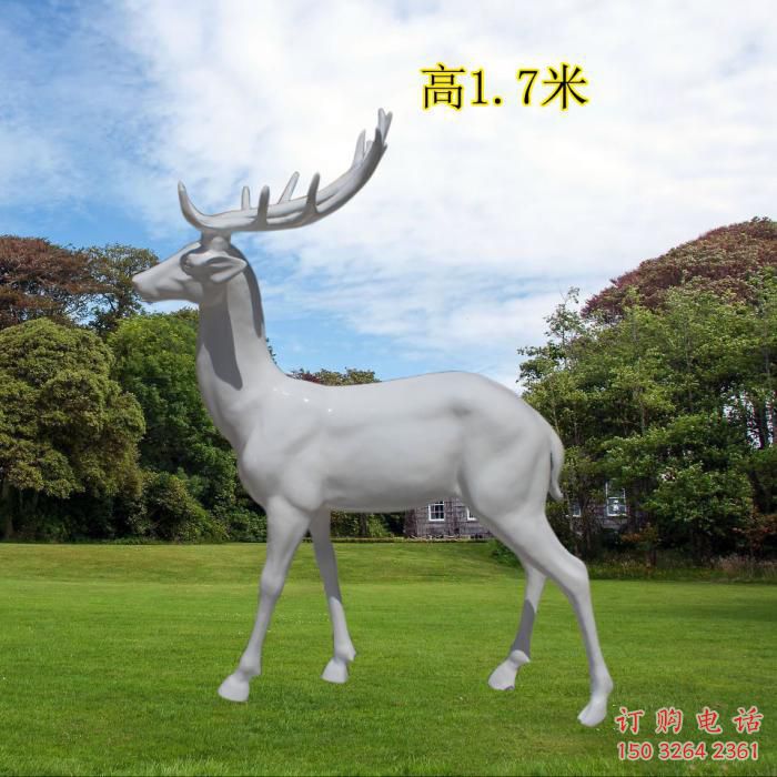 選用門口小鹿雕塑 售樓處仿真雕塑 彩繪小品