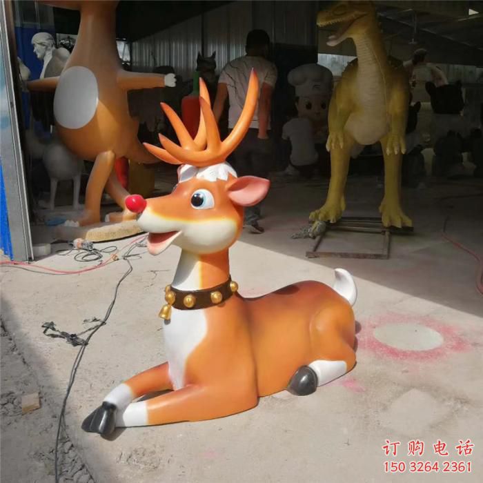 指定商場(chǎng)小鹿雕塑 仿真雕塑 店門口小品