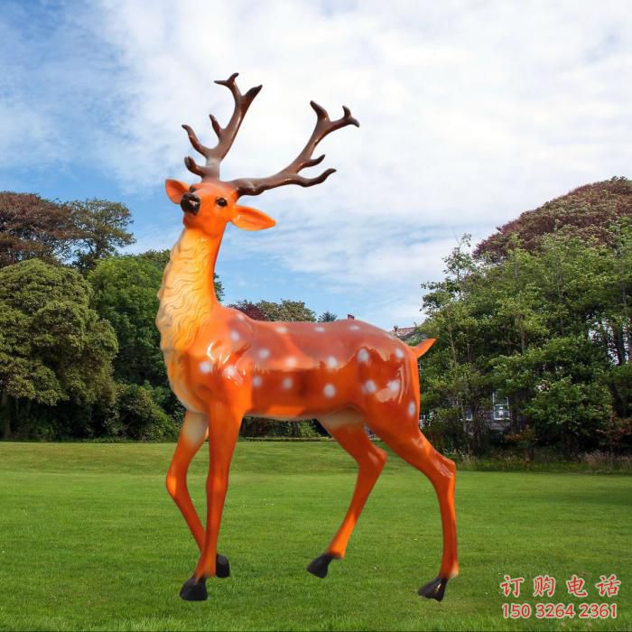 點(diǎn)擊庭院小鹿雕塑 城市古銅色雕塑 動(dòng)物小品