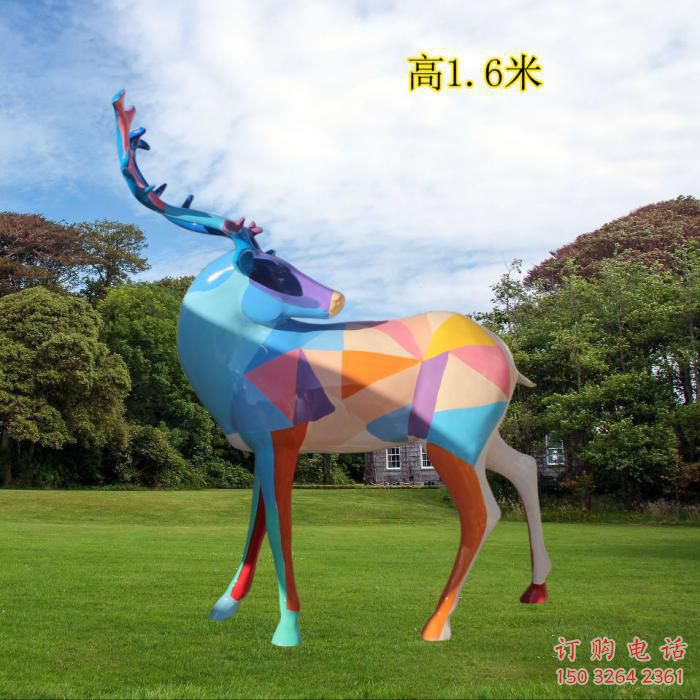 常用小鹿雕塑 風景區(qū)幾何雕塑 廣場小品