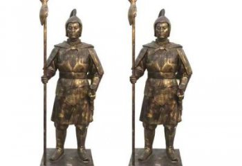 制造仿真武士雕塑 店門口園林雕塑 民俗小品