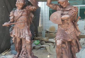 指用售樓處武士雕塑 商業(yè)街仿真雕塑 民俗擺件