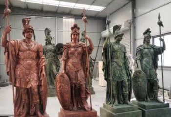 通用庭院武士雕塑 城市古銅色雕塑 音樂小品
