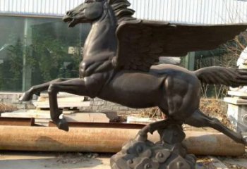 定制仿古奔馬雕塑 庭院彩繪雕塑 田間小品