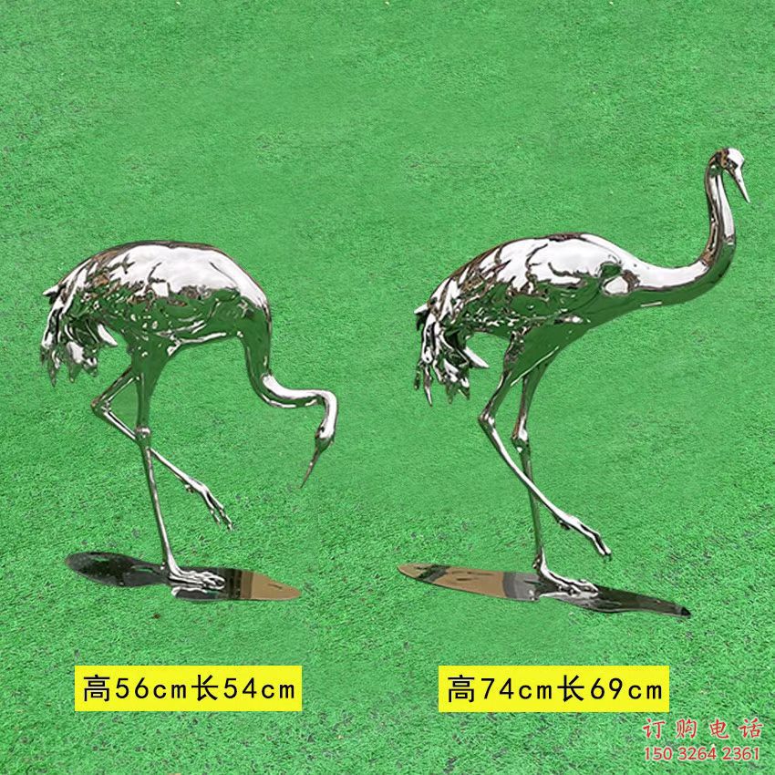 提供仿真丹頂鶴雕塑 店門口園林雕塑 動物小品制作