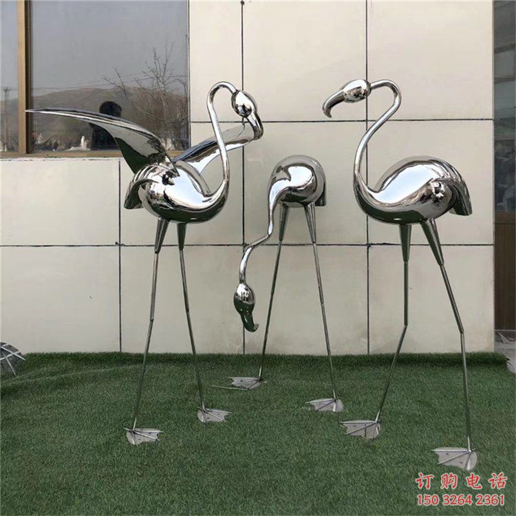指用廣場丹頂鶴雕塑 公園仿真雕塑 抽象擺件生產(chǎn)
