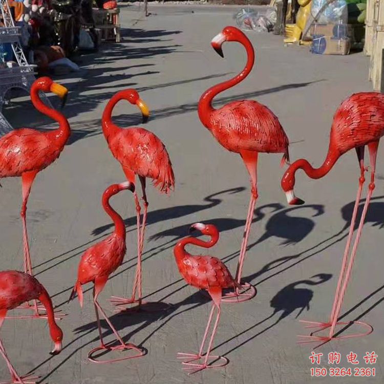 承接酒店火鳥雕塑 庭院仿真雕塑造型 彩繪小品