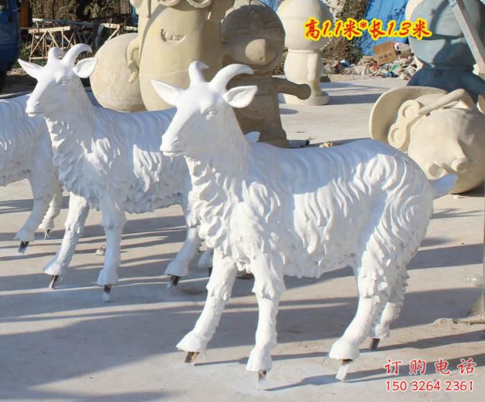 服務(wù)商田間綿羊雕塑 彩繪仿真雕塑 園林?jǐn)[件生產(chǎn)