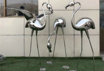 指用廣場丹頂鶴雕塑 公園仿真雕塑 抽象擺件生產(chǎn)