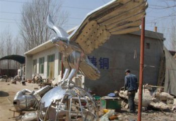 常用大型老鷹雕塑 商業(yè)街廣場雕塑 古銅色擺件雕塑