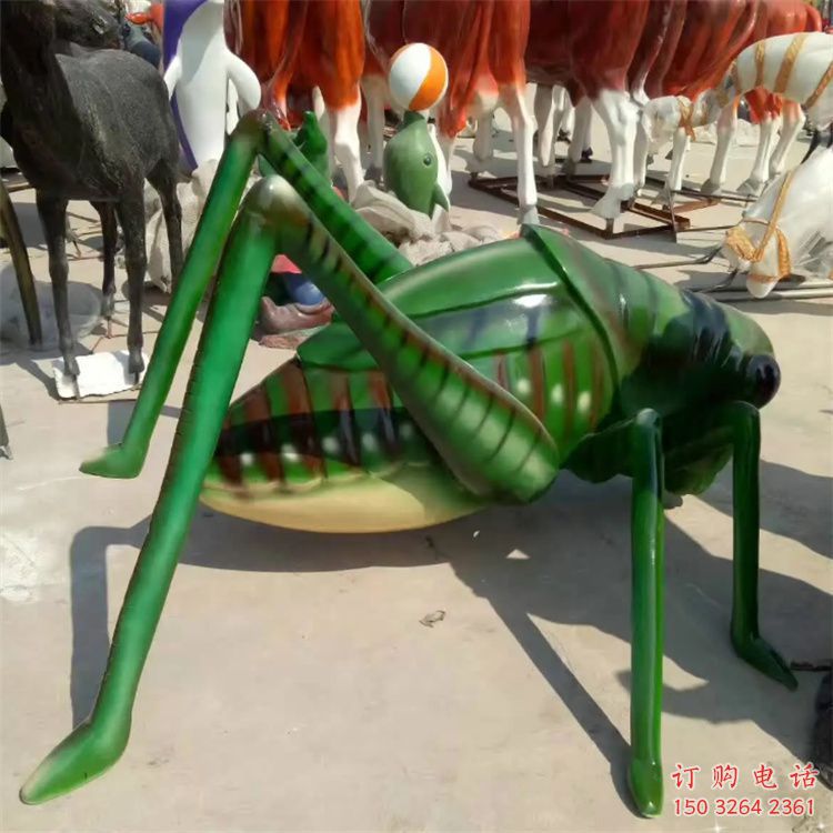 制造商業(yè)街蟈蟈雕塑廠家 售樓處雕塑 動物擺件