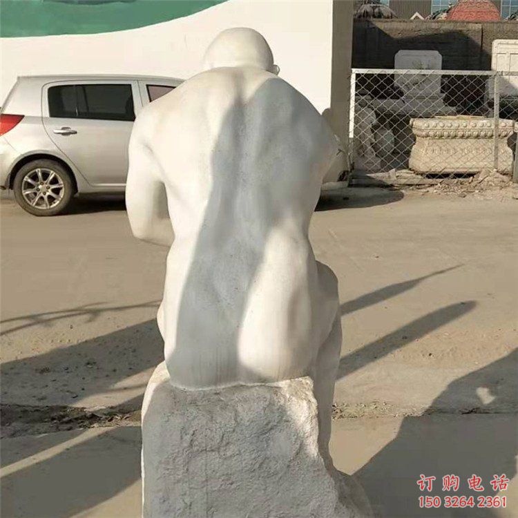 寧夏創(chuàng)意思考者雕塑 步行街店門口雕塑 沉思者小品