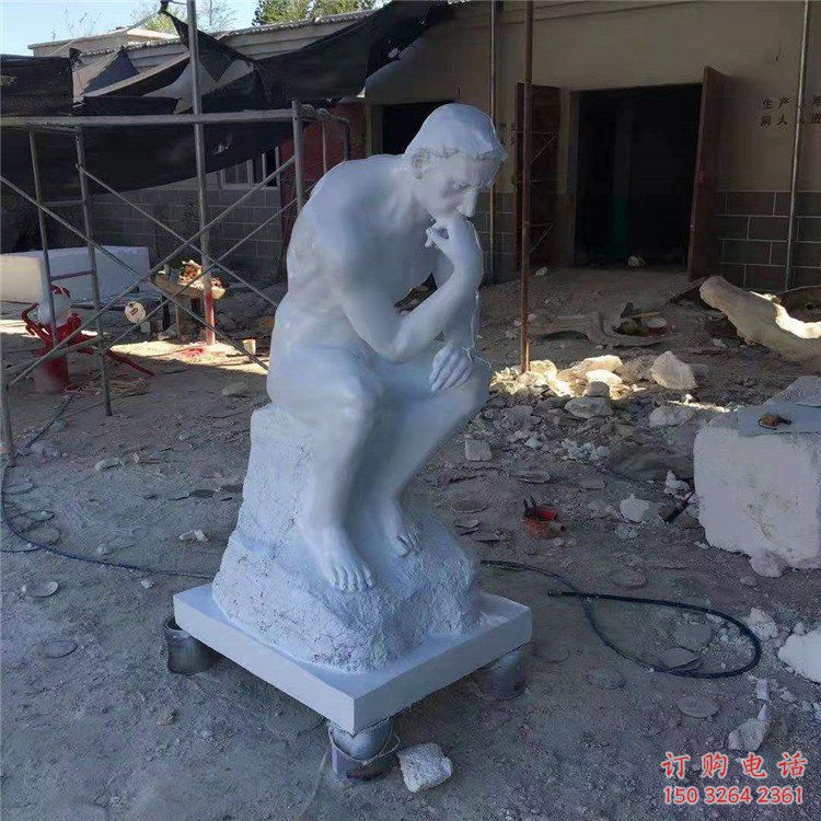 山西田間思考者雕塑 彩繪沉思者雕塑 園林?jǐn)[件