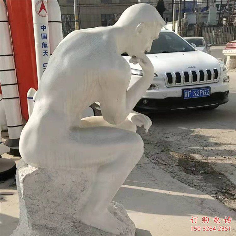 內(nèi)蒙古園林思考者雕塑 田間彩繪雕塑 沉思者擺件