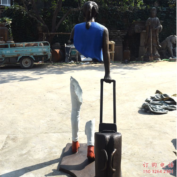 青海商業(yè)街旅行者雕塑 售樓處雕塑 空心人擺件
