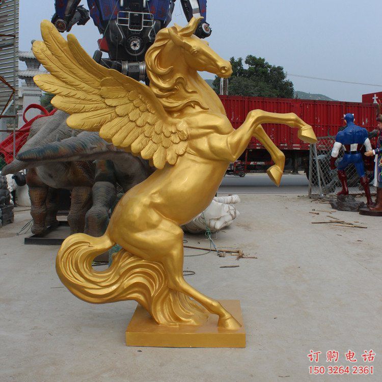 福建廣場天馬雕塑，動物擺件，仿古工藝