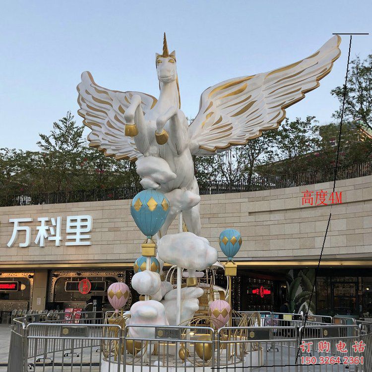 山東景區(qū)天馬雕塑，美陳小品，網(wǎng)格工藝