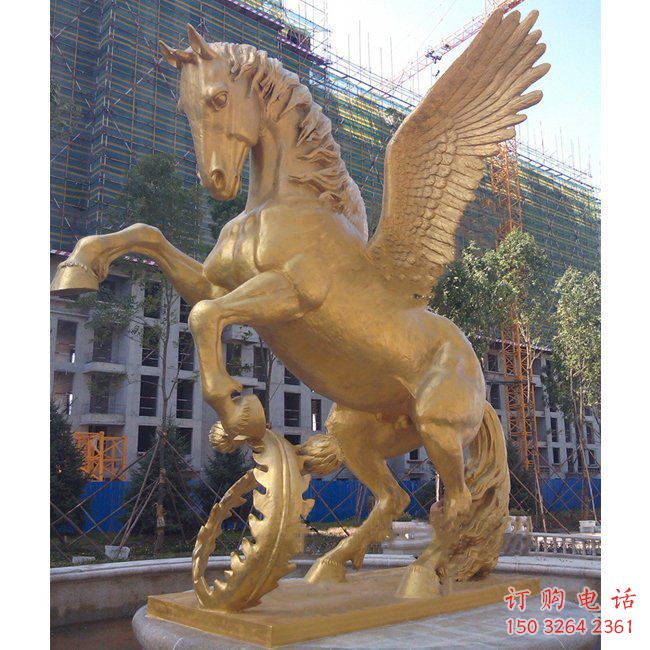 湖南售樓部天馬雕塑廠，家禽小品，鍍銅工藝