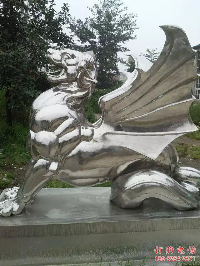 合肥園林麒麟雕塑，噴漆運(yùn)動(dòng)雕塑，拋光形式