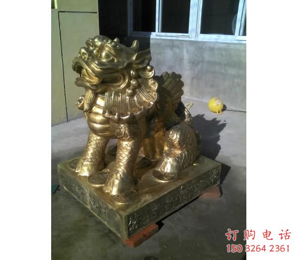 福州步行街貔貅雕塑，鑄銅農(nóng)耕雕塑，鏤空方式