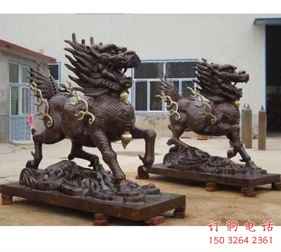 大足街道貔貅雕塑，鑄銅農耕雕塑，古銅效果