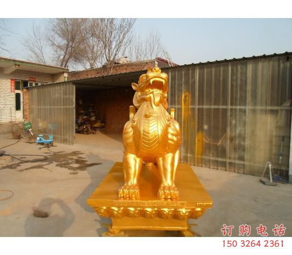 西寧庭院貔貅雕塑，鍍金歐式雕塑，網(wǎng)格形式