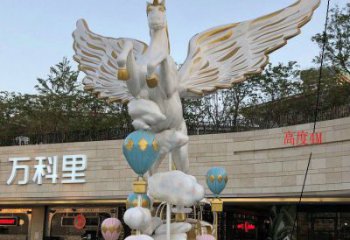 山東景區(qū)天馬雕塑，美陳小品，網(wǎng)格工藝