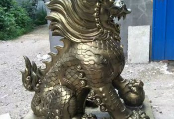 河南步行街麒麟雕塑，鑄銅農(nóng)耕雕塑，鑄造方式