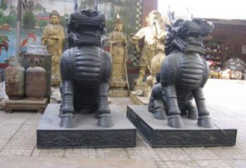 長(zhǎng)治麒麟雕塑，仿古動(dòng)漫雕塑，仿古擺件