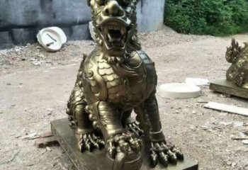 包頭室內(nèi)麒麟雕塑，拉絲海洋雕塑，抽象效果
